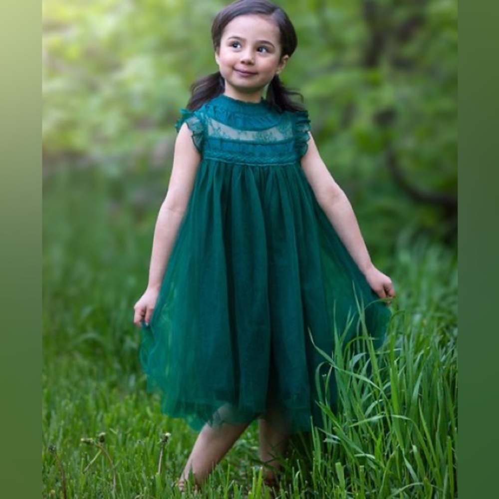 Just Couture Dark Green Magnolia Dress. Size 8.
